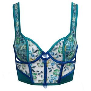 For Love and Lemons Wrap Ikat Embroidered Bustier